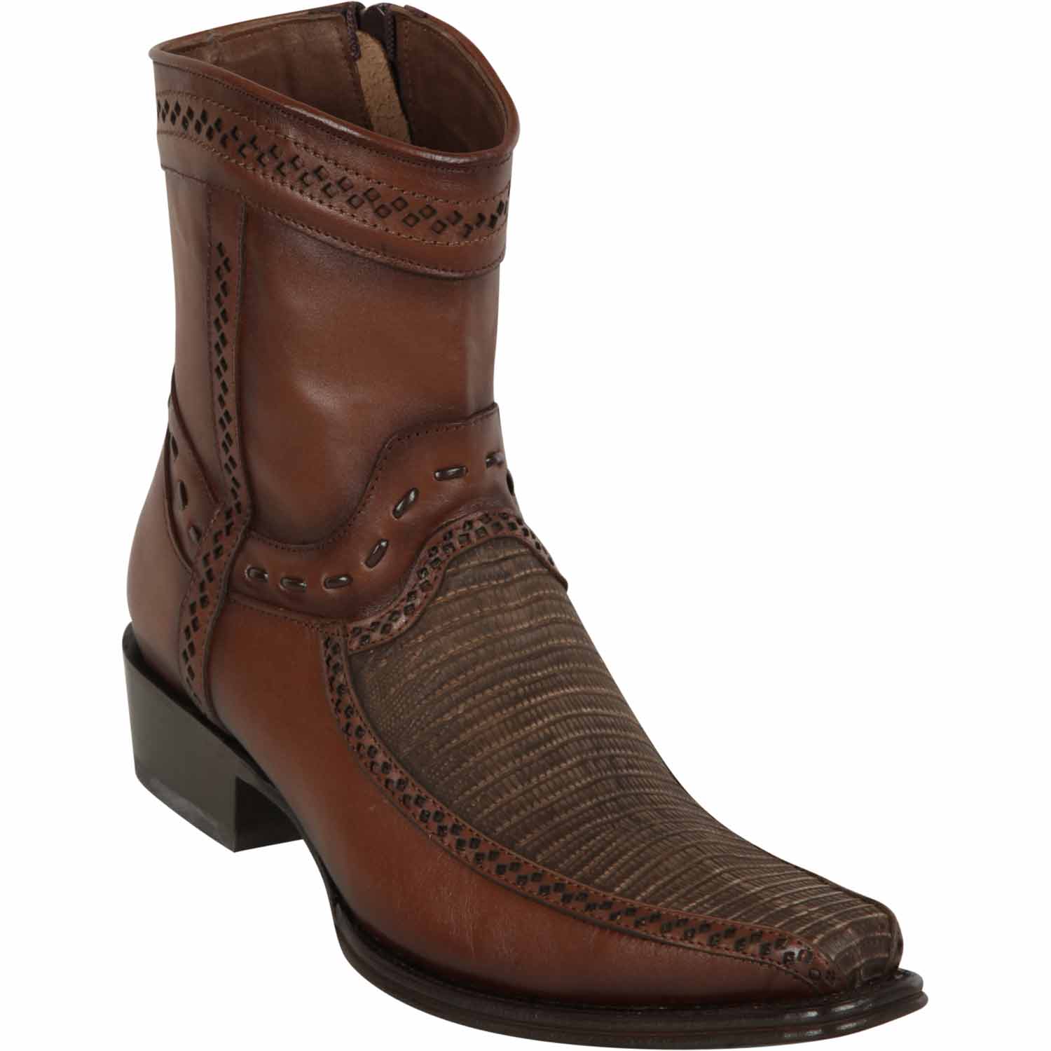 Men's Los Altos Lizard and Deer Skin European Toe Short Boots 76BF07 - Image 4