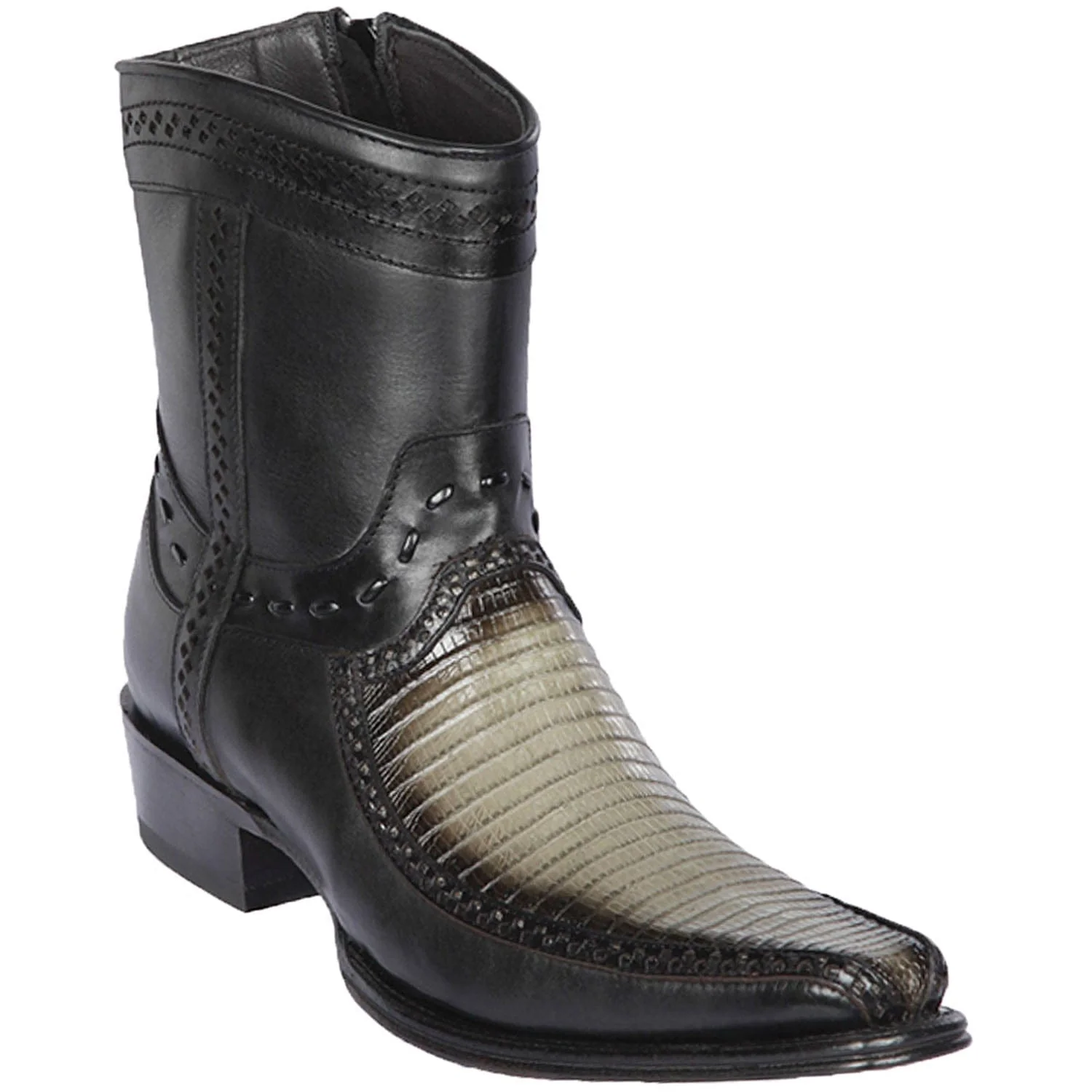 Men's Los Altos Lizard and Deer Skin European Toe Short Boots 76BF07 - Image 5