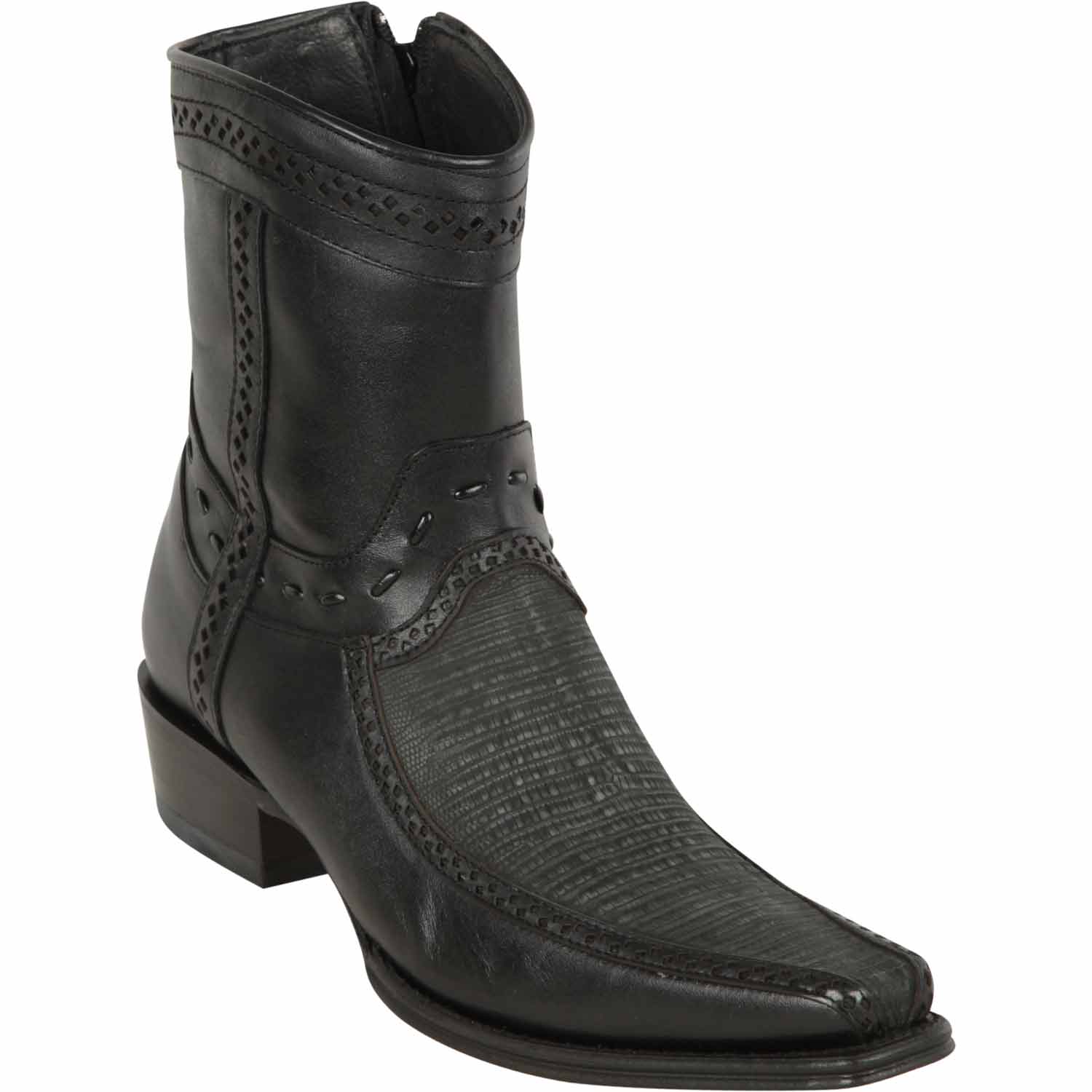 Men's Los Altos Lizard and Deer Skin European Toe Short Boots 76BF07 - Image 7