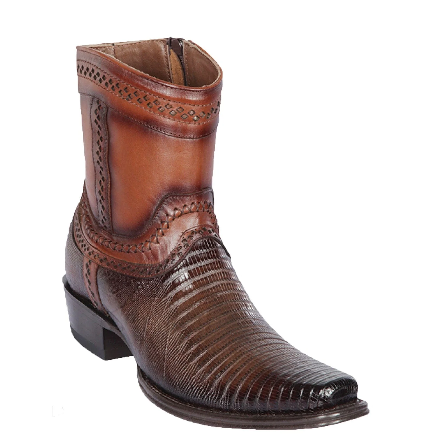 Men's Los Altos Lizard Skin European Toe Short Boots 76B07 - Image 2
