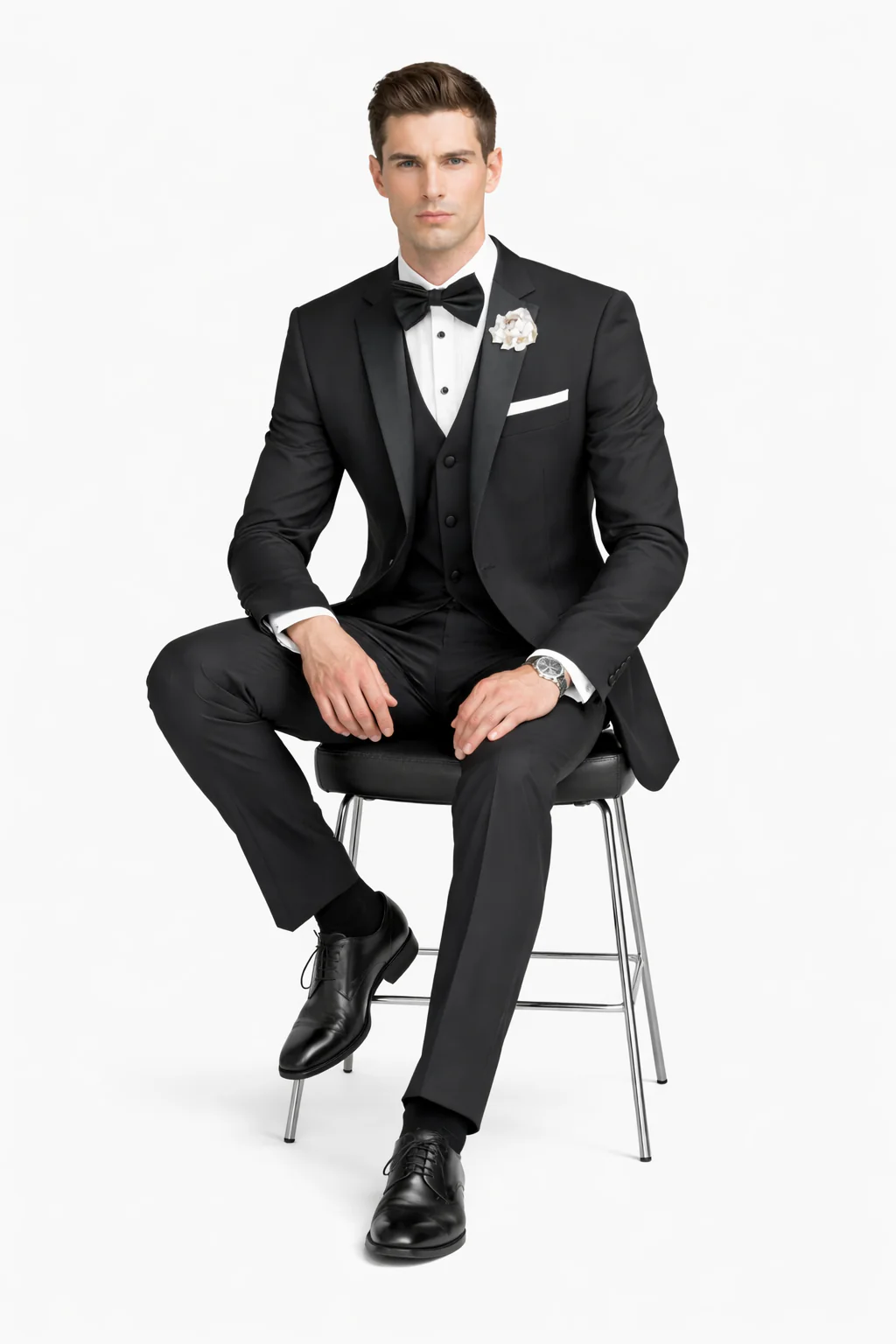 Mens Tiglio Black Tuxedo – Classic Formal Dinner Suit for Wedding, Prom and Black Tie Events - Image 5