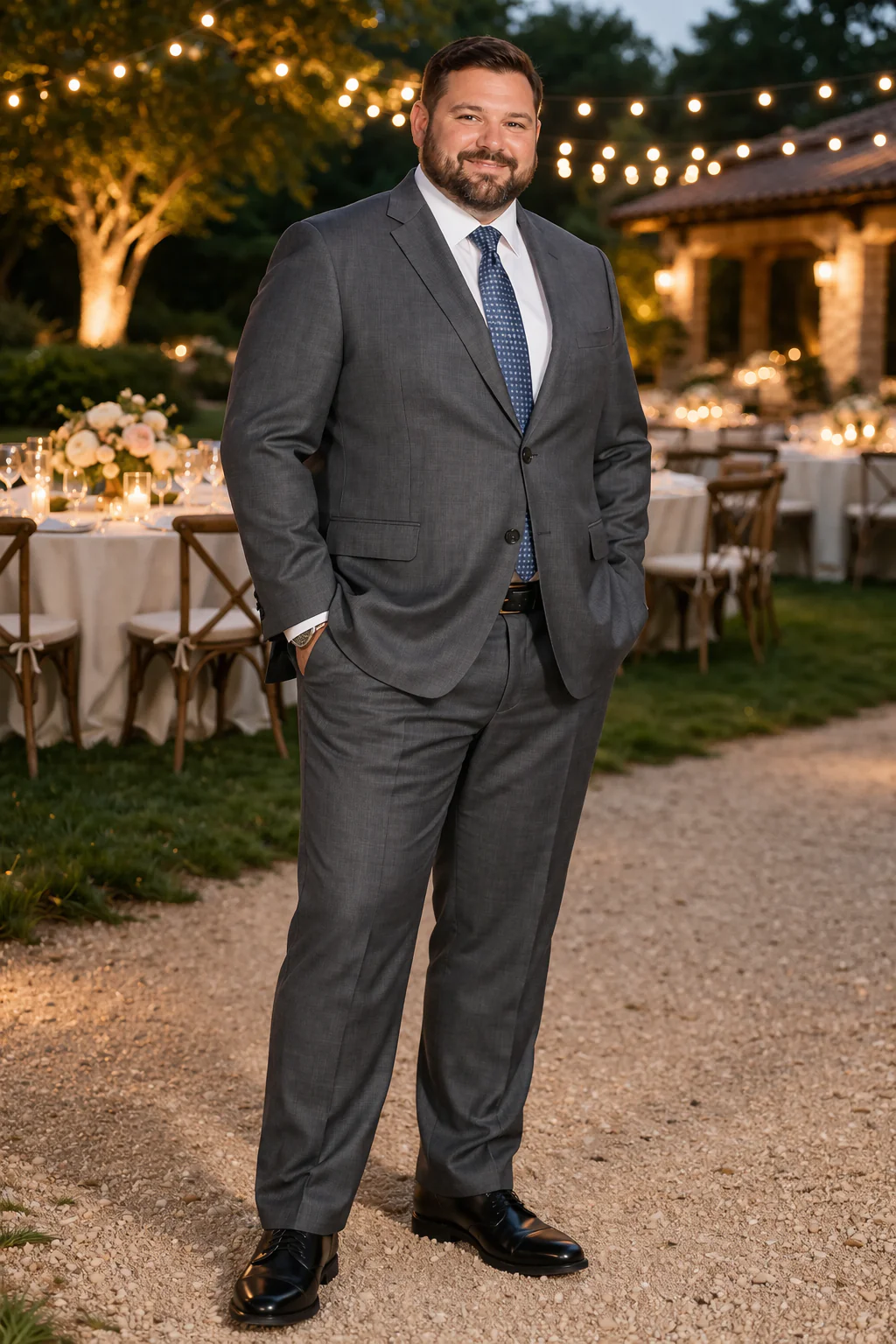 Mens Tiglio Gray Suit – Classic 2 Piece Grey Suit for Wedding, Business and Formal Wear - Image 5
