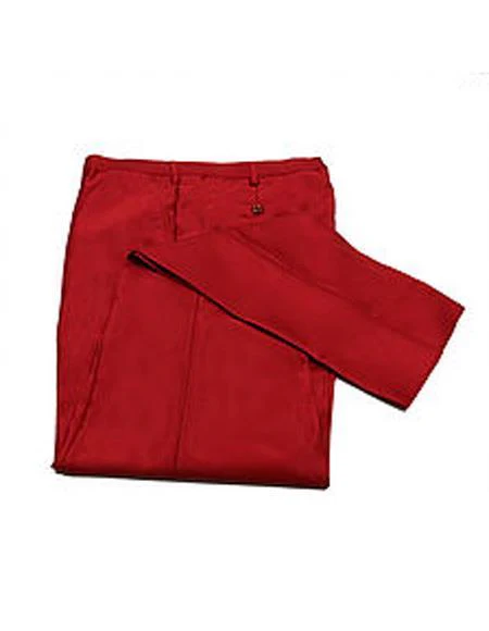 Mens Metallic Dress Pants - Red Pants