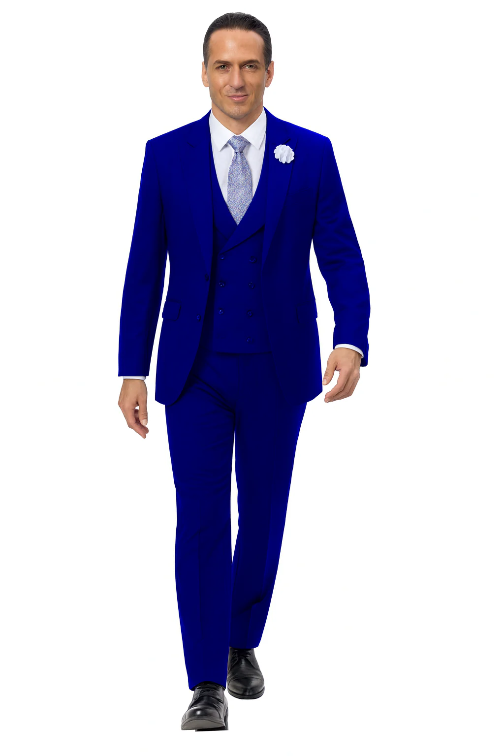 EJ Samuel Midnight Blue Modern Suit with Double-Breasted Vest - Image 2