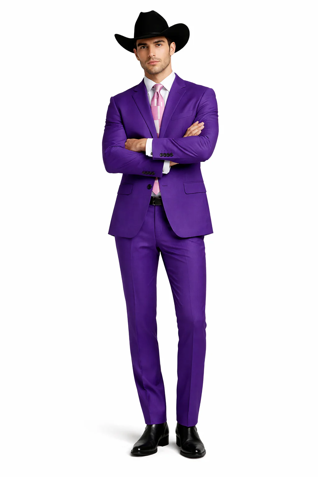 Men's Multi-Stage Party Cheap Priced Business Suits Clearance Sale Collection Purple Slim Fitted Suit - Image 5