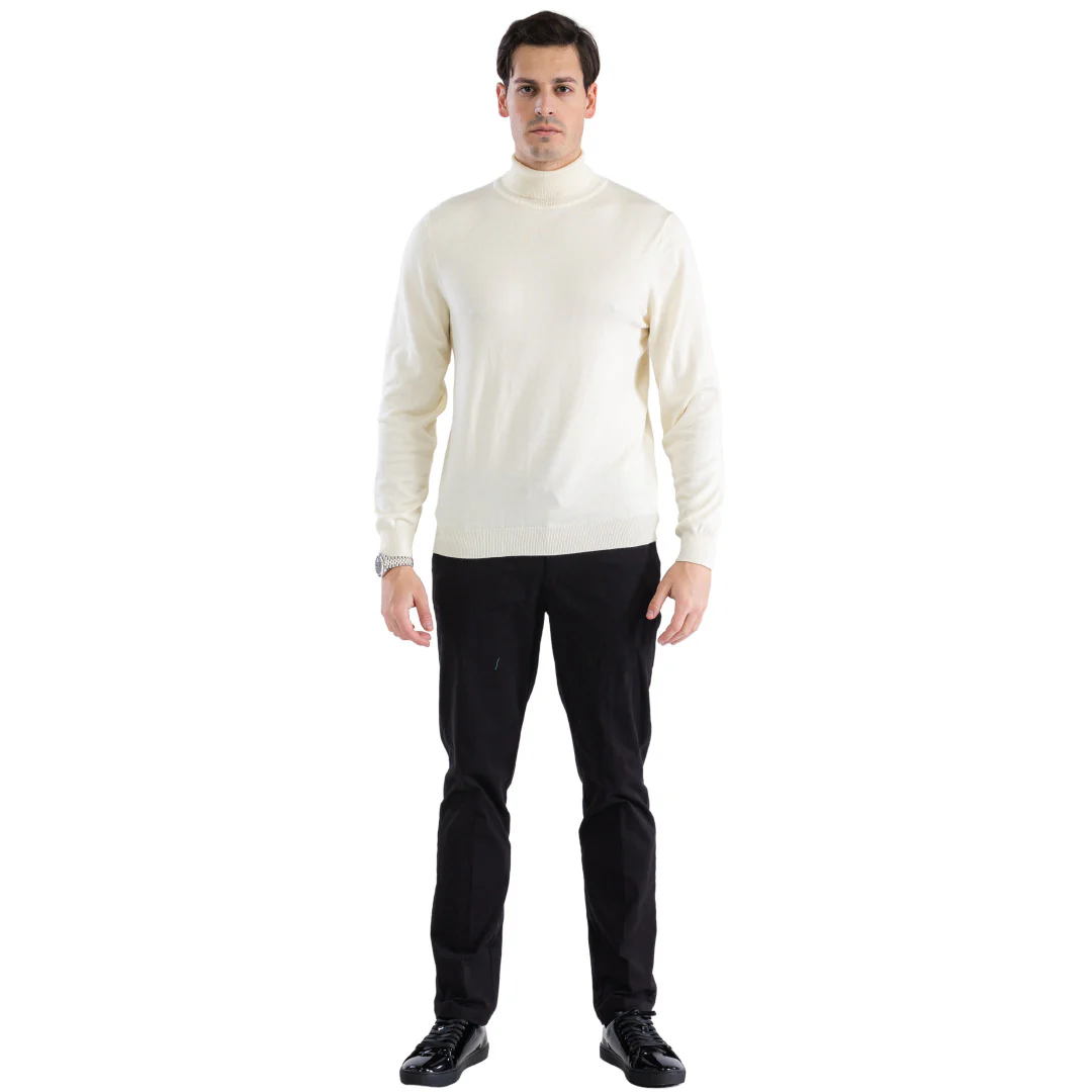 MENS OFF-WHITE PULLOVER TURTLENECK SWEATER - Image 5