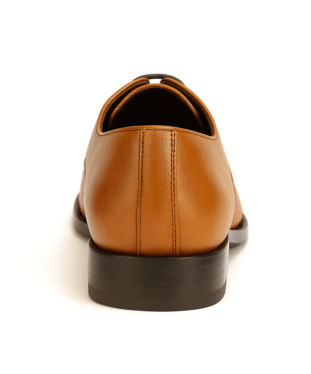 Mens Ostrich Skin Shoes Men's Full Leather Cognac Vestigium Genuine Ostrich Derby Shoes Handcrafted - Image 6