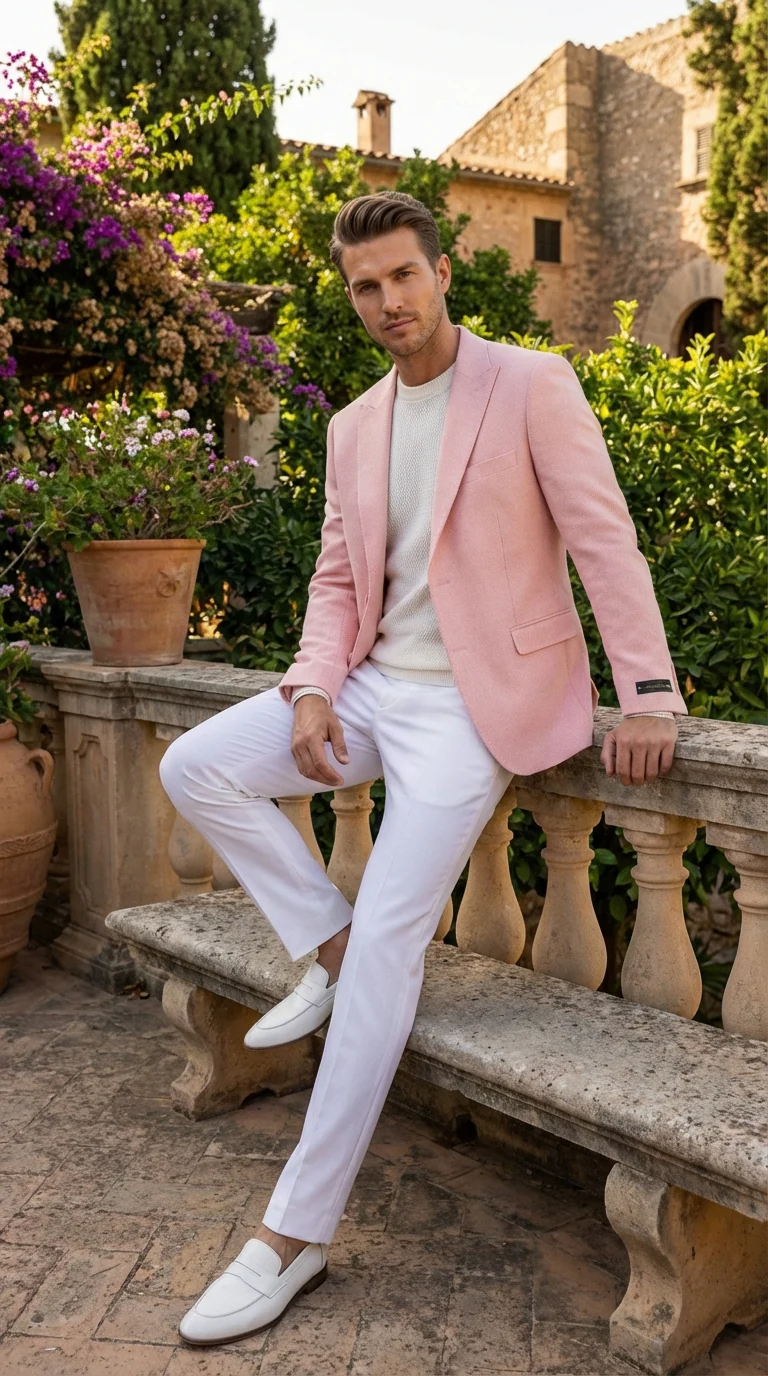 Mens Peach Pink Blazer Jacket – Modern Formal Sport Coat for Wedding, Party and Business Wear - Summer Jacket - Image 12