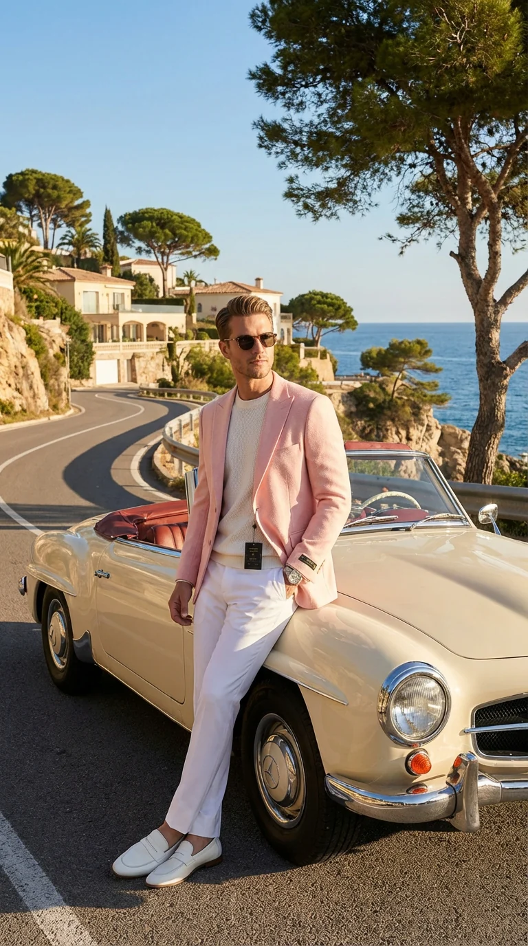Mens Peach Pink Blazer Jacket – Modern Formal Sport Coat for Wedding, Party and Business Wear - Summer Jacket - Image 5