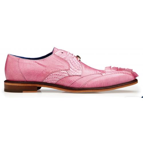 Belvedere Valter Rose Men's Pink Caiman Crocodile Leather Dress Shoes - Image 2
