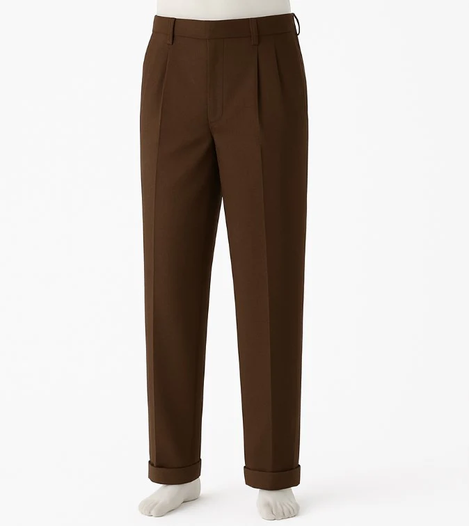 Mens Pleated Pants - Classic Style - Image 3
