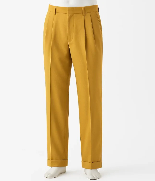 Mens Pleated Pants - Classic Style - Image 9