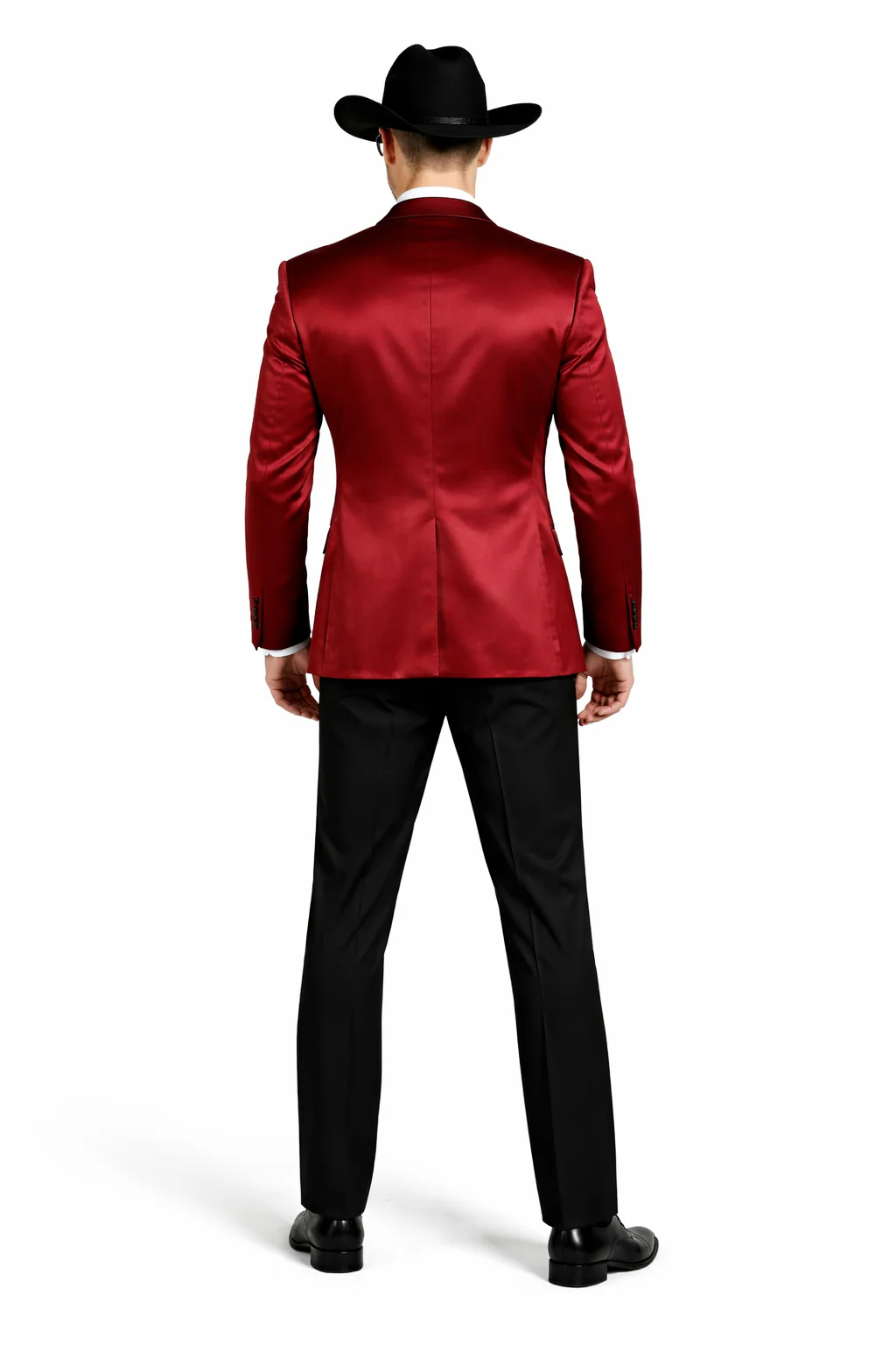 Men's Red 2 Buttons Slim Fit Solid Sharkskin Cheap Priced Blazer Jacket For Men Sport coat - Image 2