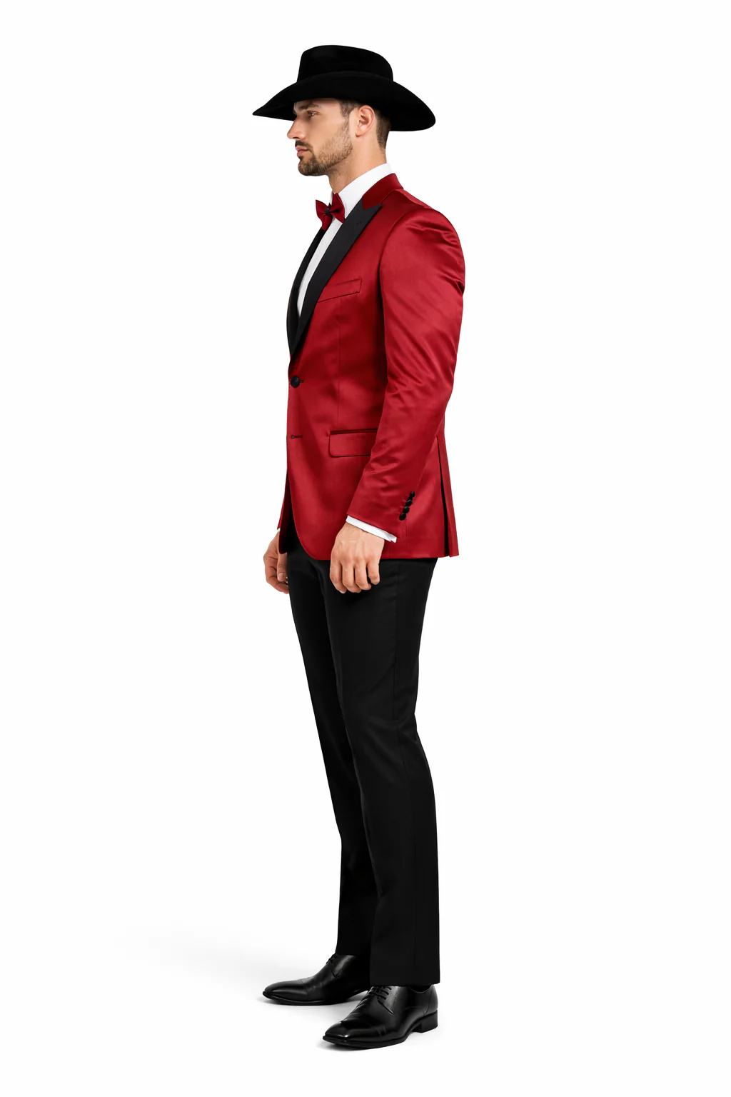 Men's Red 2 Buttons Slim Fit Solid Sharkskin Cheap Priced Blazer Jacket For Men Sport coat - Image 3