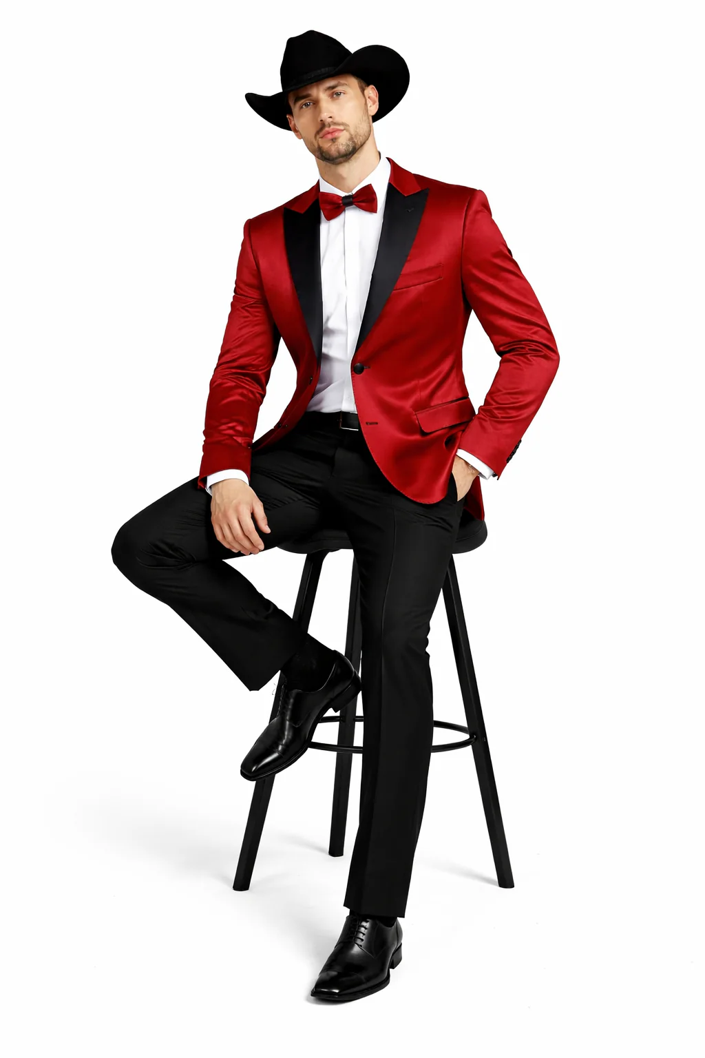 Men's Red 2 Buttons Slim Fit Solid Sharkskin Cheap Priced Blazer Jacket For Men Sport coat - Image 4