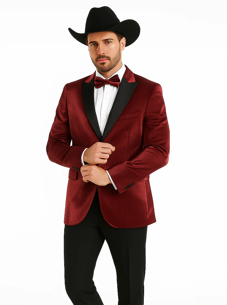 Men's Red 2 Buttons Slim Fit Solid Sharkskin Cheap Priced Blazer Jacket For Men Sport coat - Image 9