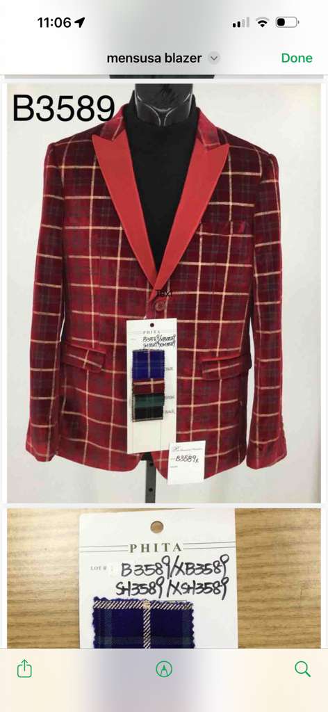 Mens Red Burgundy Plaid Blazer with Contrast Lapel – Velvet Fabric Check Prom Blazer Jacket for Party, Christmas New Year Holiday Jacket - Image 14