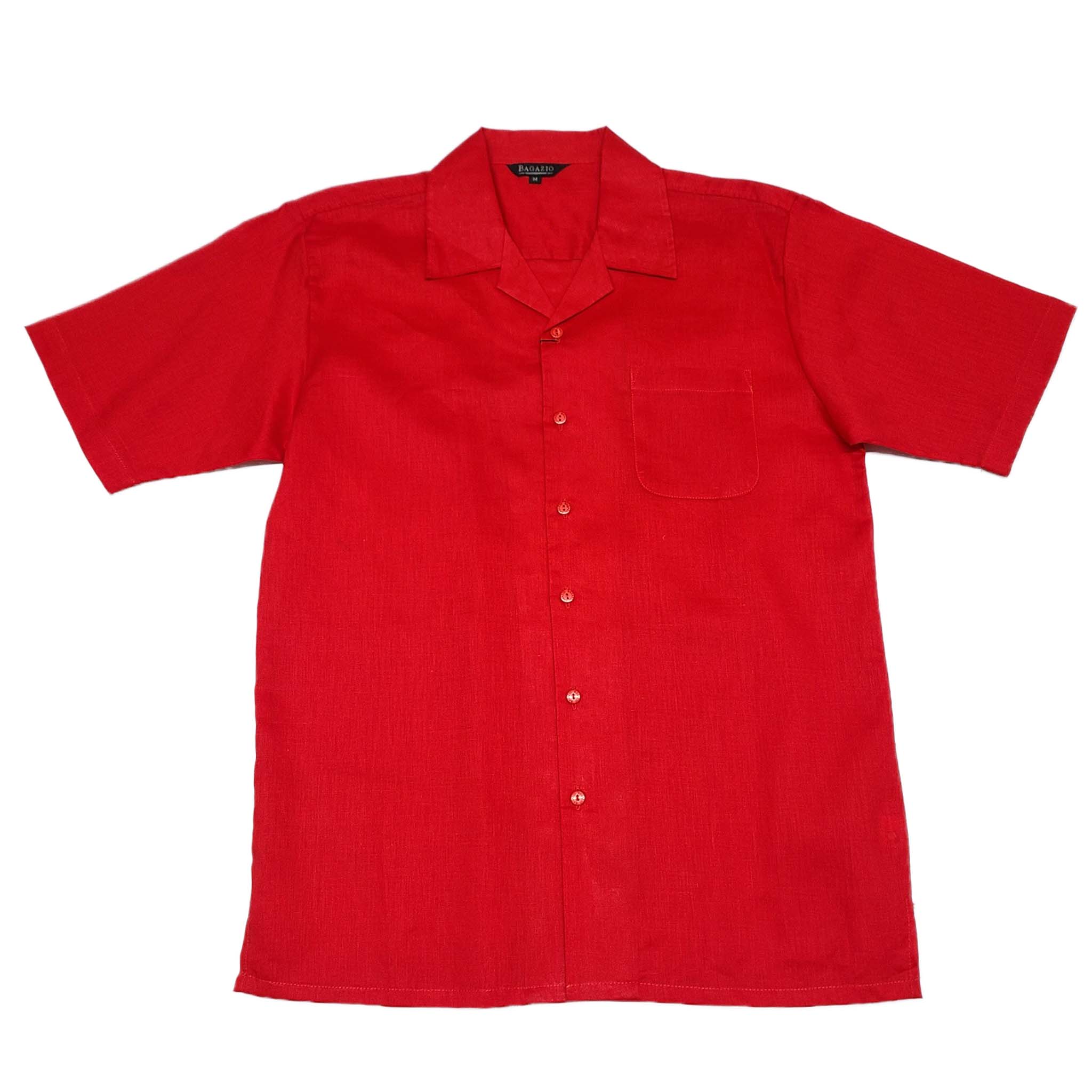 Mens Red Linen Shirt and Pants Casual Outfit Set - Image 4