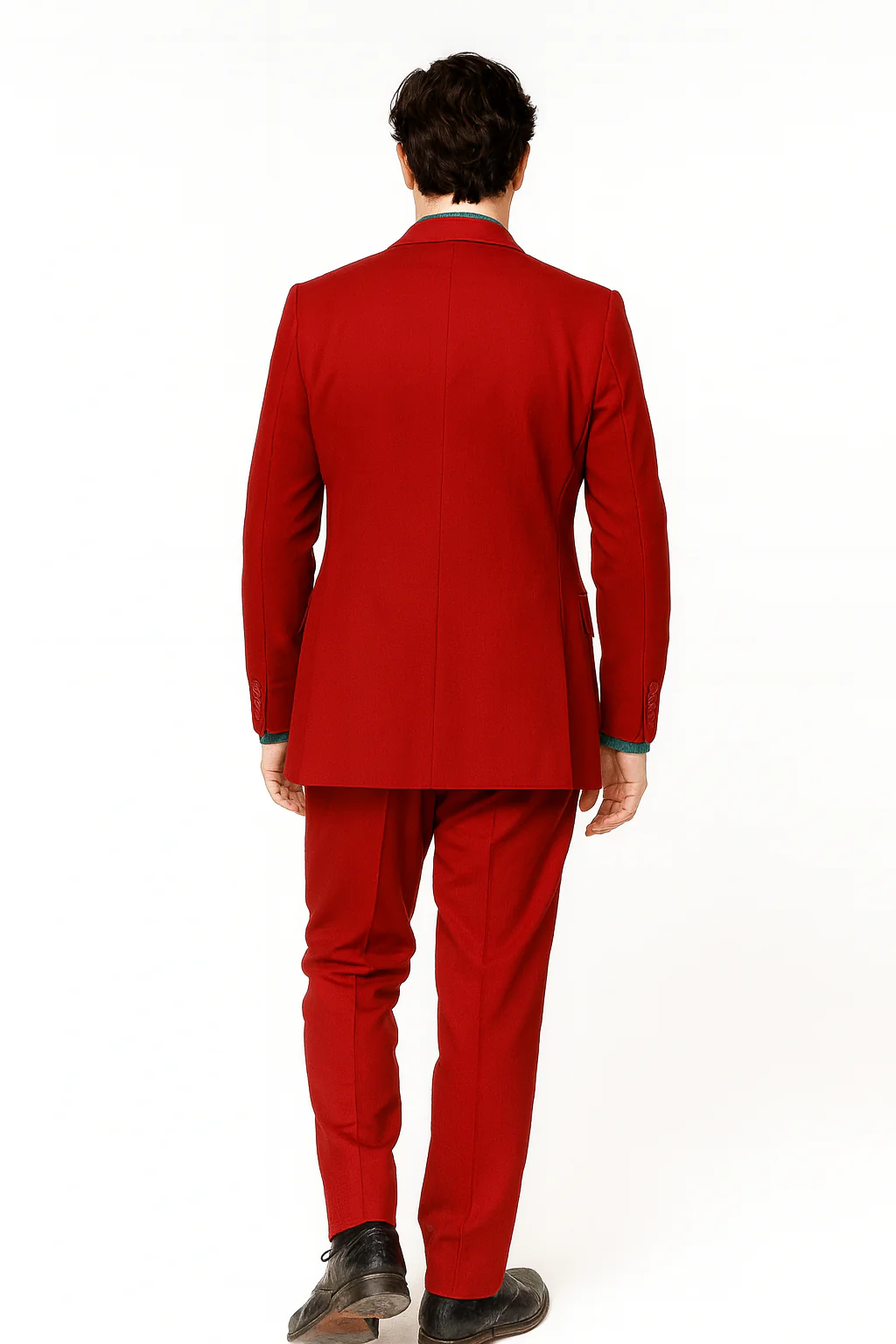 Men's Red Suit With Orange Vest Joker Custom - Image 8