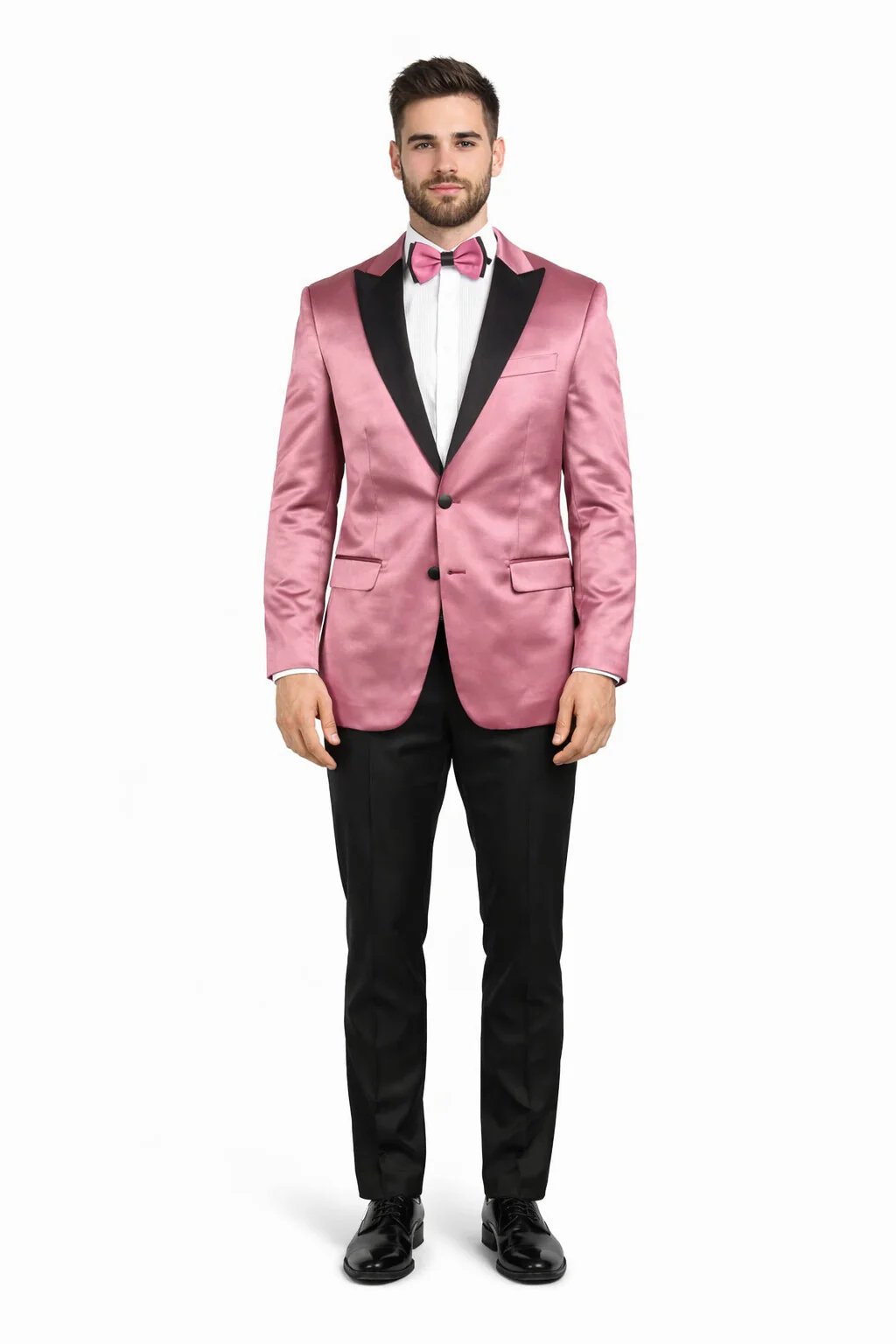 Men's Peak Label Rose Gold - Dusty Rose with Black Pants Suits