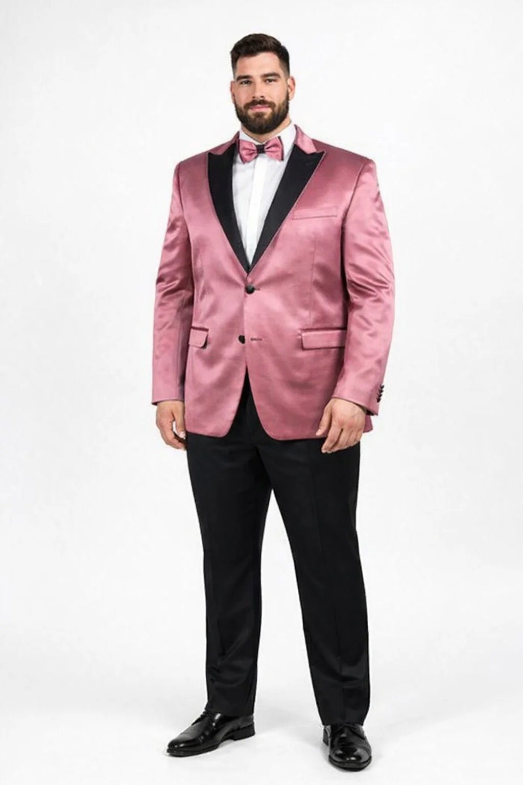 Men's Peak Label Rose Gold - Dusty Rose with Black Pants Suits - Image 6