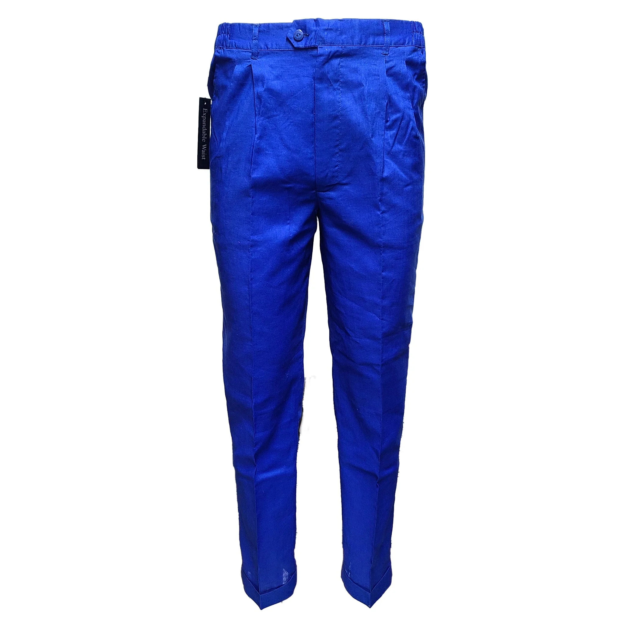 Mens Royal Blue Linen Shirt and Pants Casual Outfit Set - Image 8