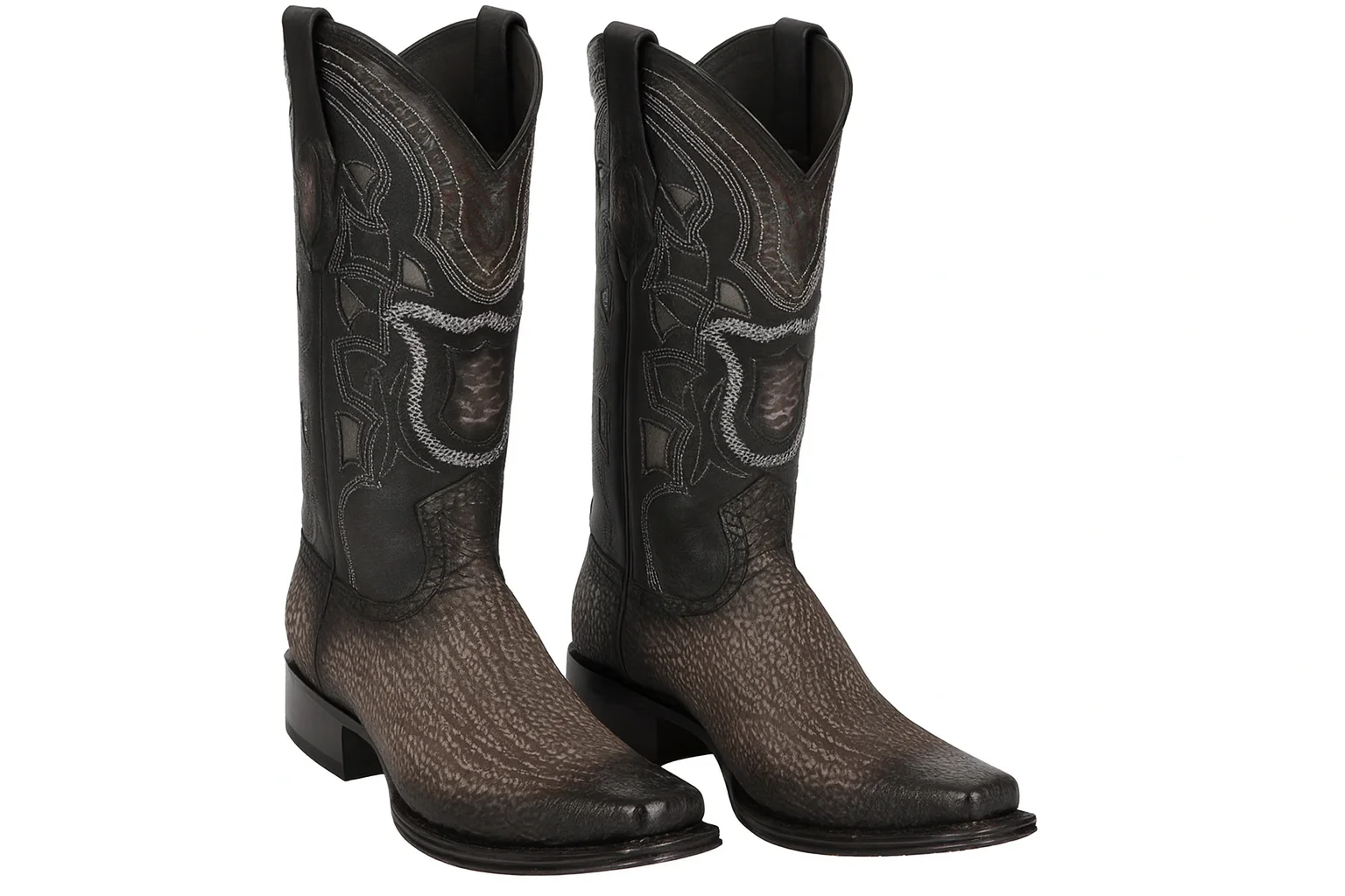 Men's Shark Skin Boots Grey European Toe - Image 6
