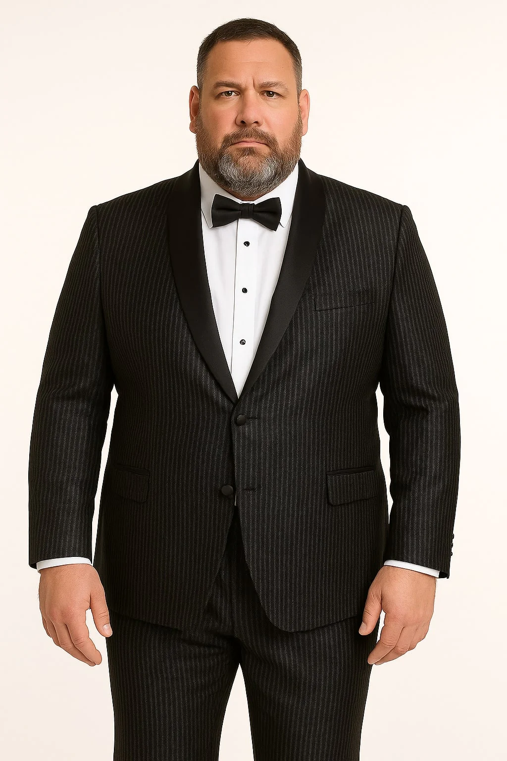 Mens Shiny Black Glitter Tuxedo with Satin Shawl Lapel – Ultra Slim Fit Sparkle Suit for Weddings, Proms & Formal Events - Image 4