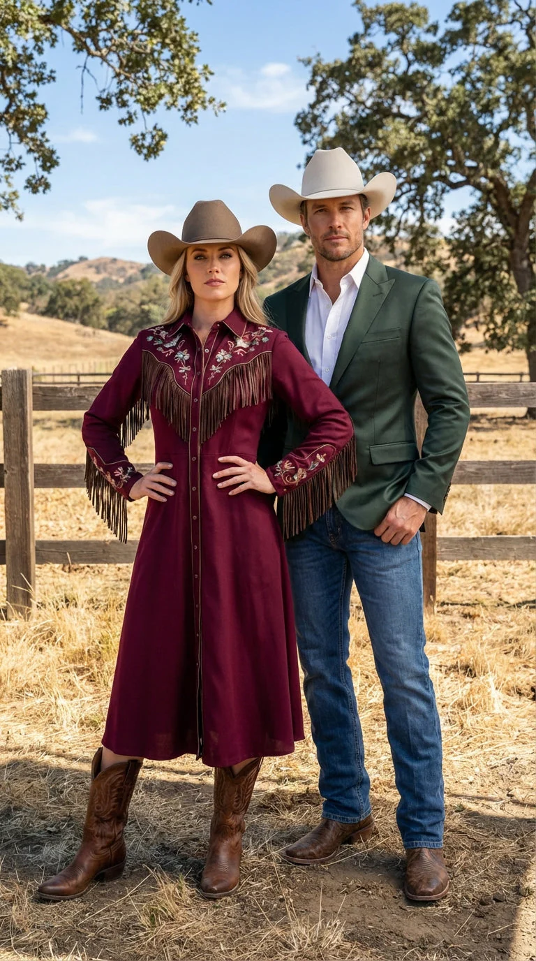 Mens Shiny Dark Green Cowboy Blazer – Western Style Satin Finish Blazer for Party, Country Hunter Color - Image 7