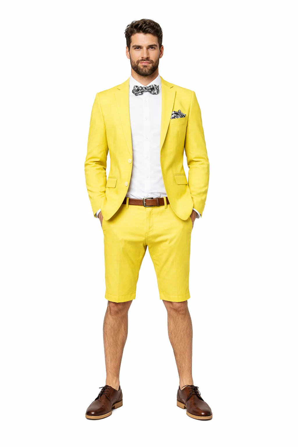 Mens Short Pants Suit Set Mens Yellow Suit For Men