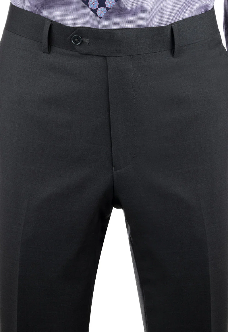 Mens Slate Gray Porto Suit – Slim Fit Superfine Wool by Ermenegildo Zegna - Image 3