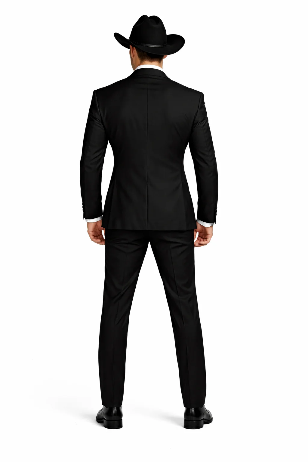 Men's Slim Fit Trimmed Two Tone Blazer/affordable suits online sale/Tuxedo - Black - Image 2