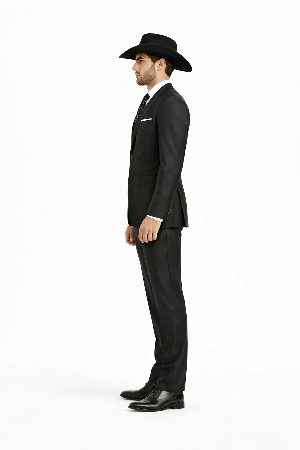 Men's Slim Fit Trimmed Two Tone Blazer/affordable suits online sale/Tuxedo - Black - Image 3