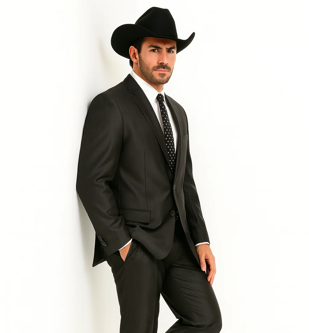 Men's Slim Fit Trimmed Two Tone Blazer/affordable suits online sale/Tuxedo - Black - Image 9