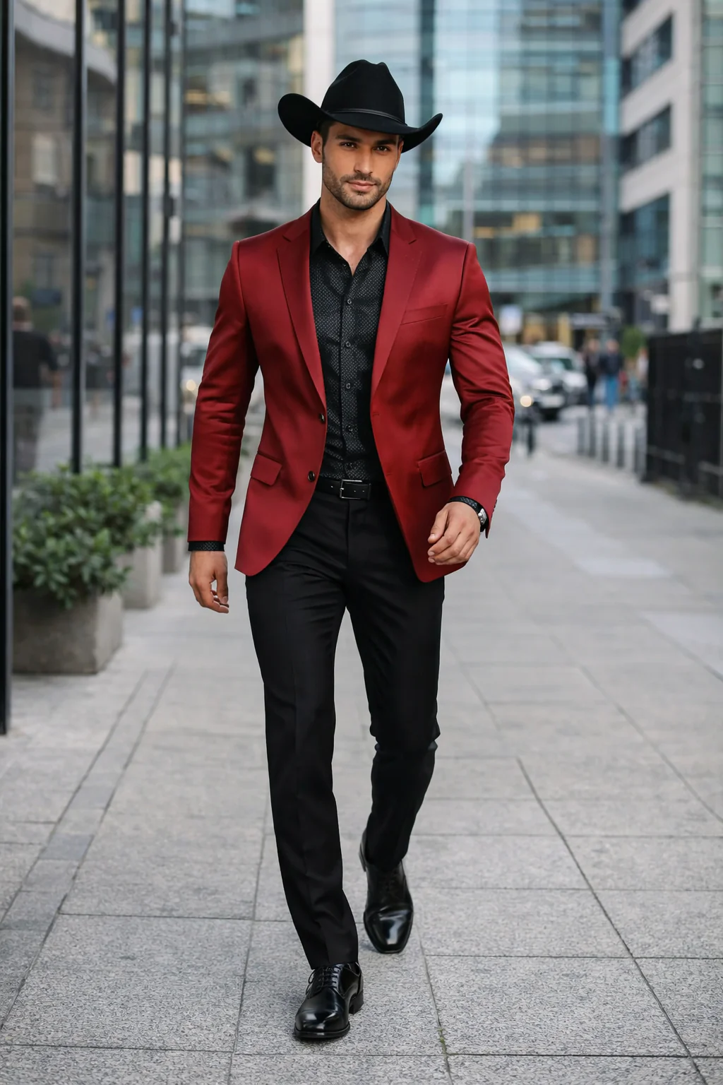 Men's Slim Fit Western Blazer Sport Coats Red Sacos Vaqueros Para Hombre - Image 8