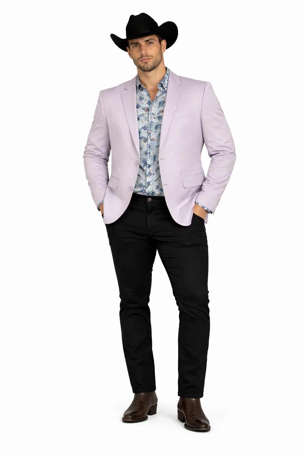 Men's Slim Fit Western Blazer Sportcoat Silver Sacos Vaqueros Para Hombre - Image 7