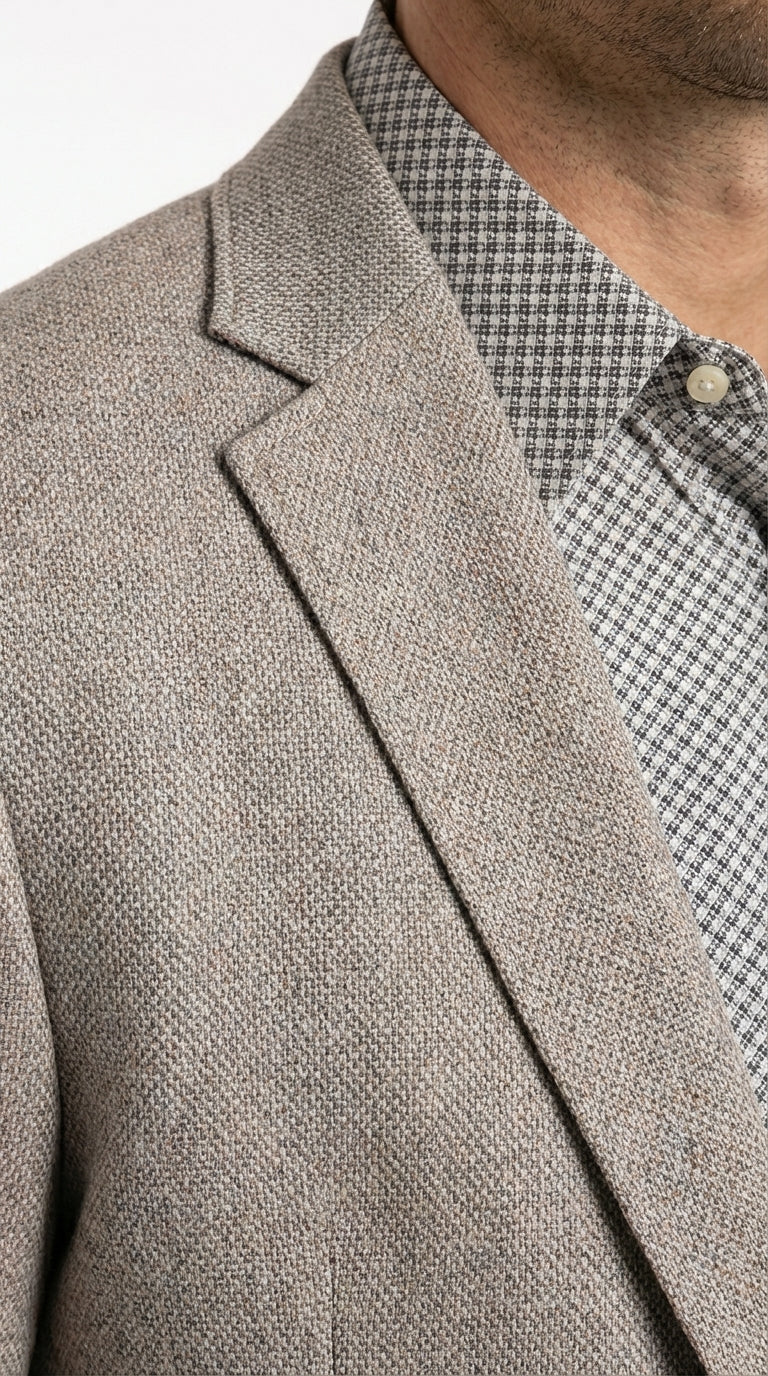 Mens Textured  Light Grey Western Blazer – Cowboy Style Casual Sport Coat for Men Classic Western Jacket - Image 3