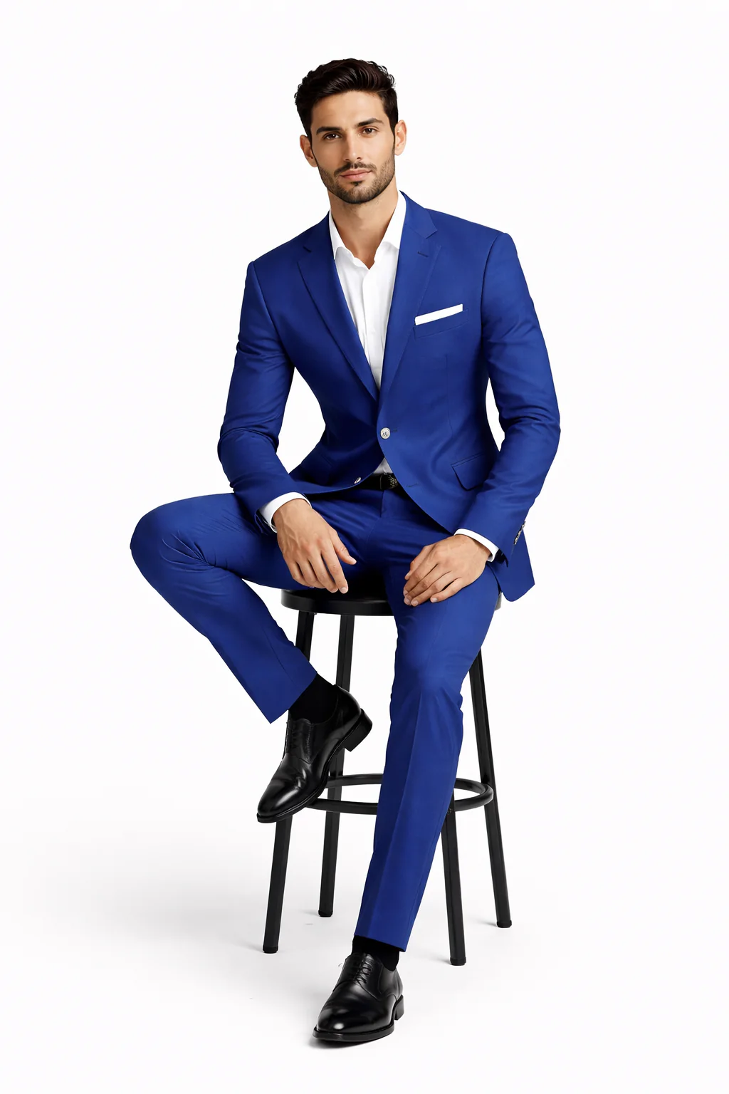 Men's Two Button Cheap Priced Designer Fashion Dress Casual Blazer On Sale Blazer Royal - Image 4