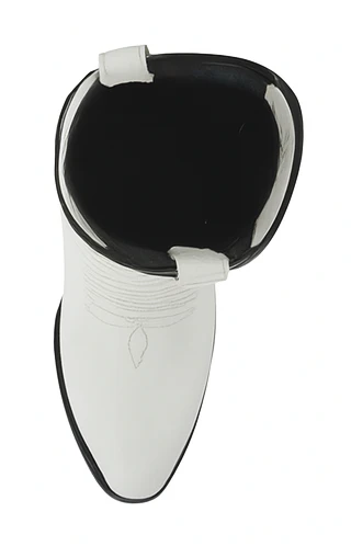 Mens White Ostrich Boots J-Toe - Image 3
