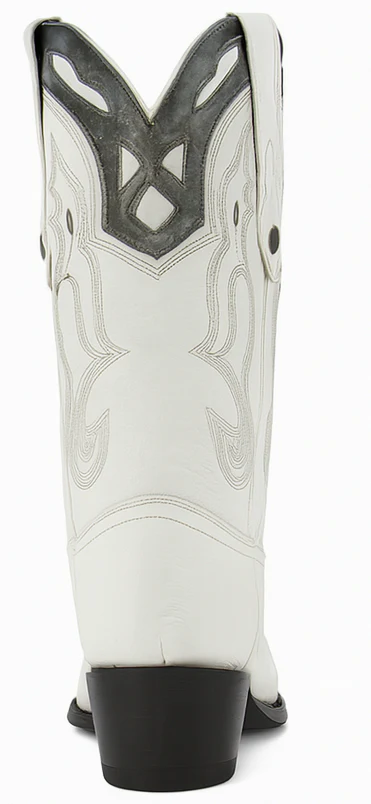 Mens White Ostrich Boots J-Toe - Image 6