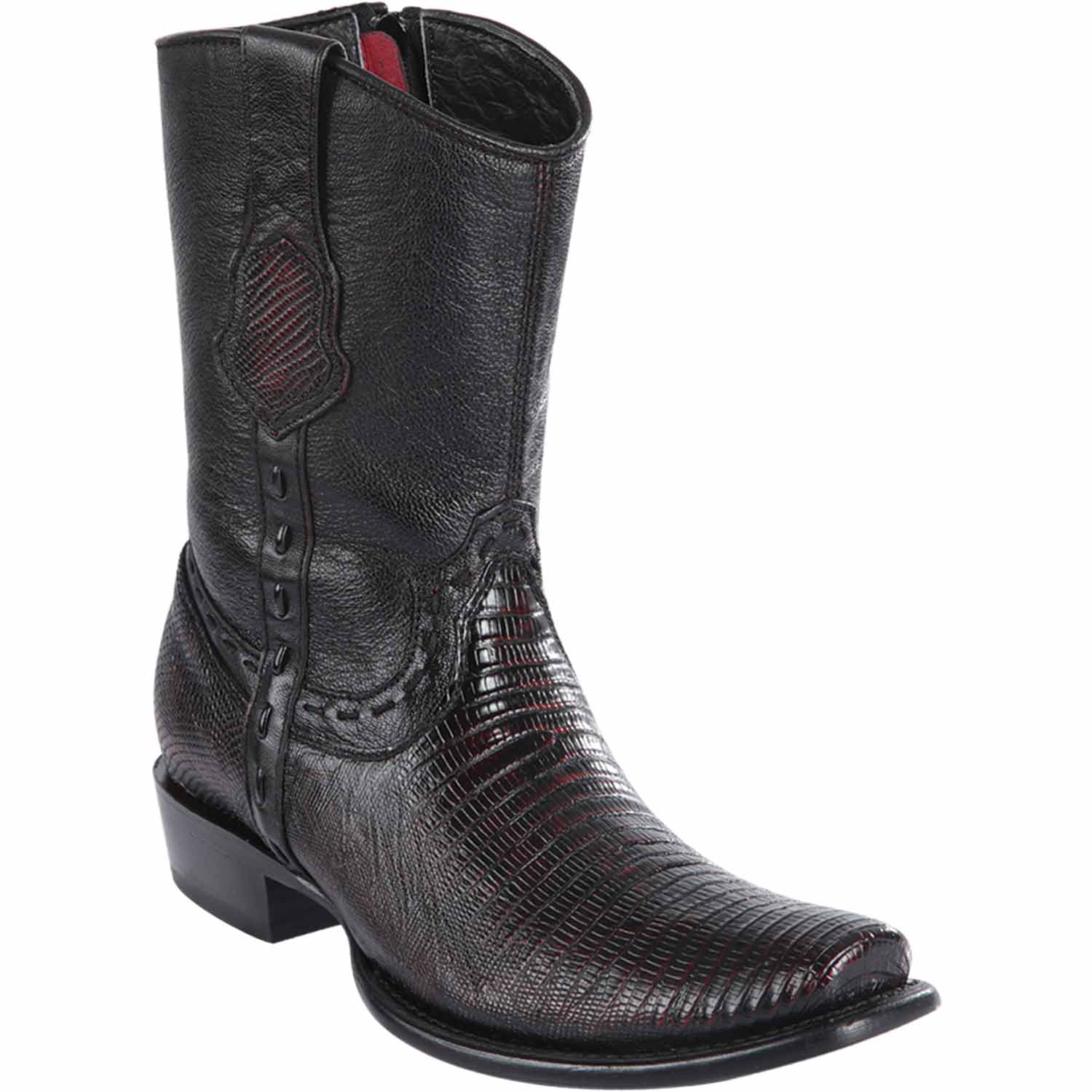 Men's Wild West Teju Lizard Skin Dubai Toe Short Boots 279B07 - Image 3