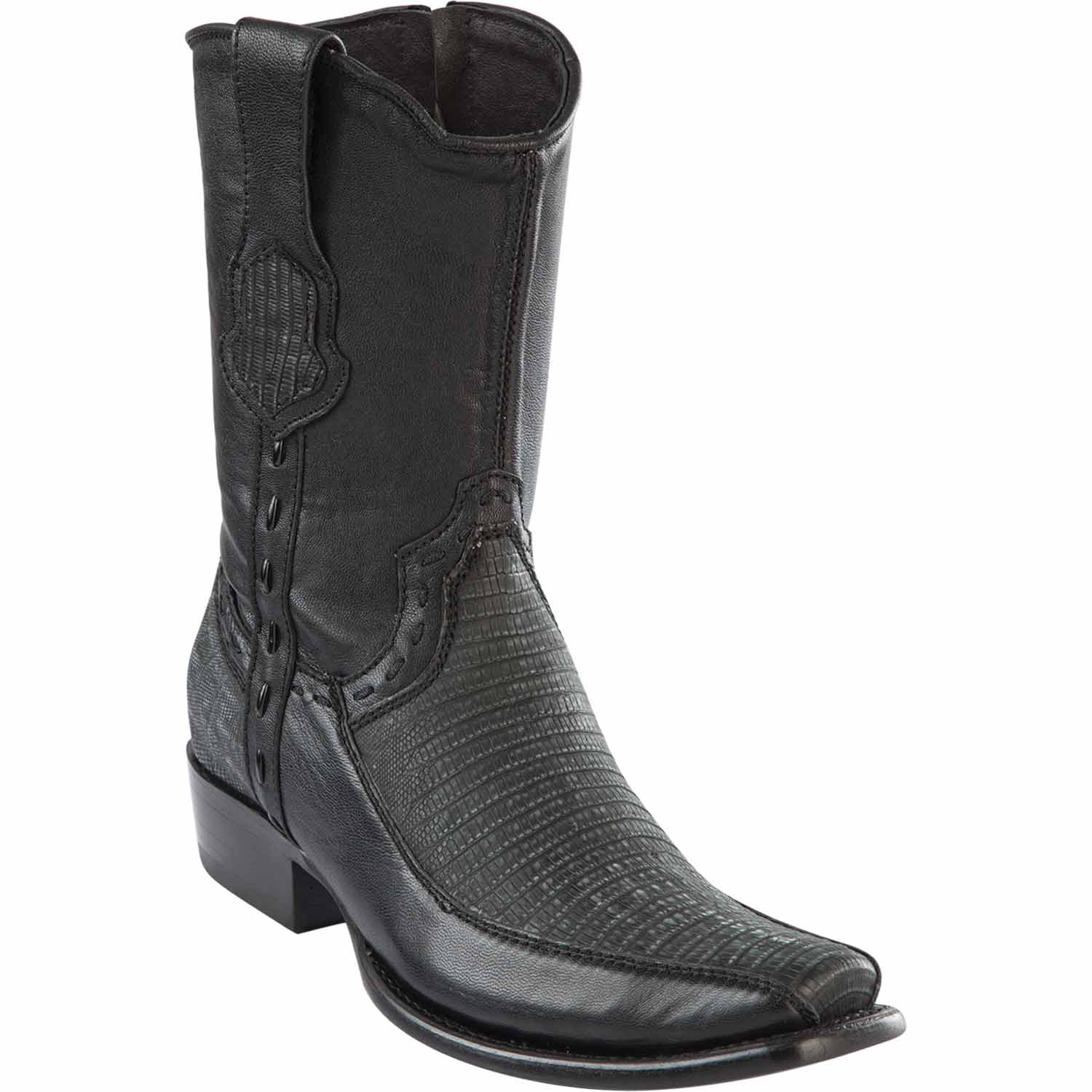 Men's Wild West Teju Lizard with Deer Dubai Toe Short Boots 279BF07 - Image 7