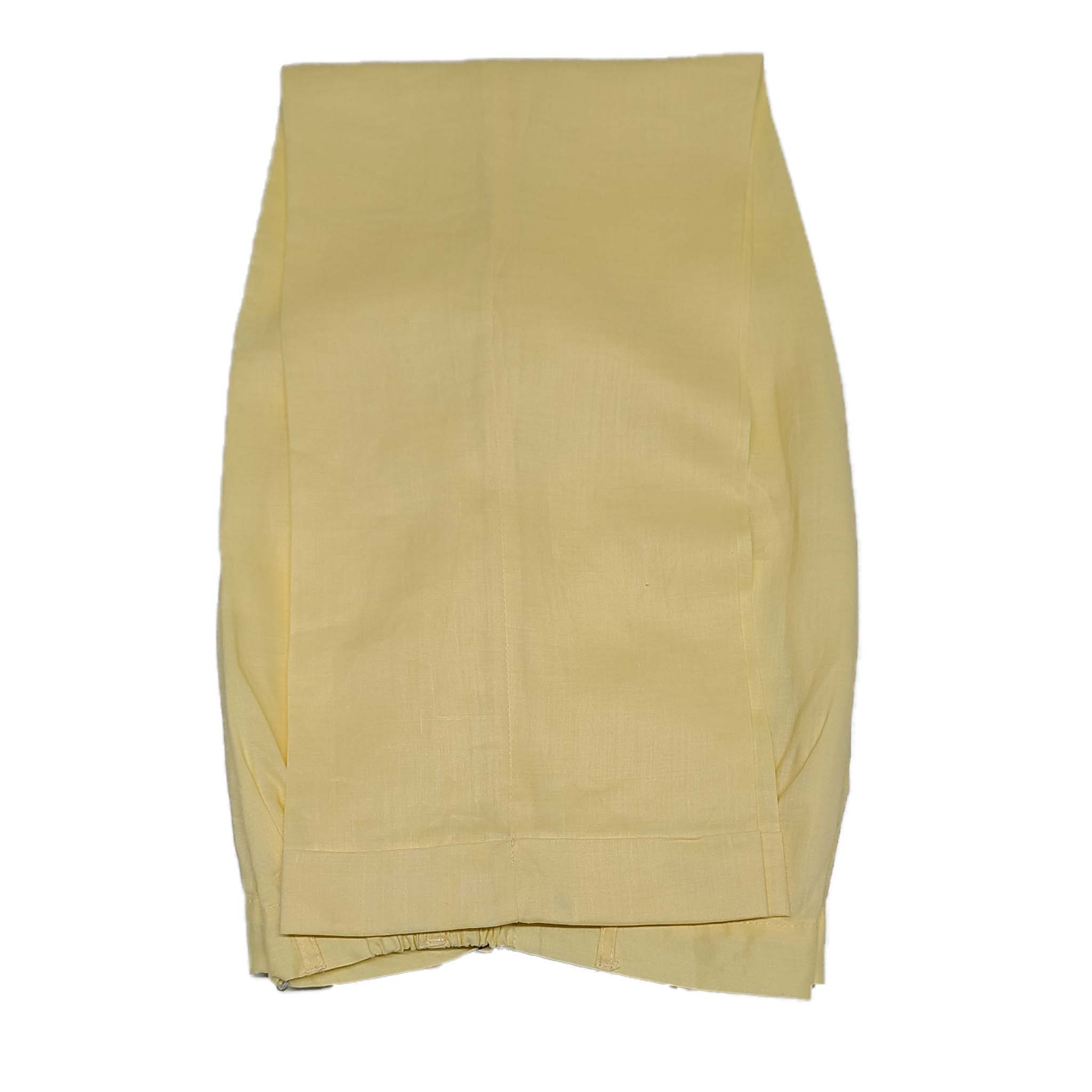 Mens Yellow Linen Shirt and Pants Casual Outfit Set - Image 3