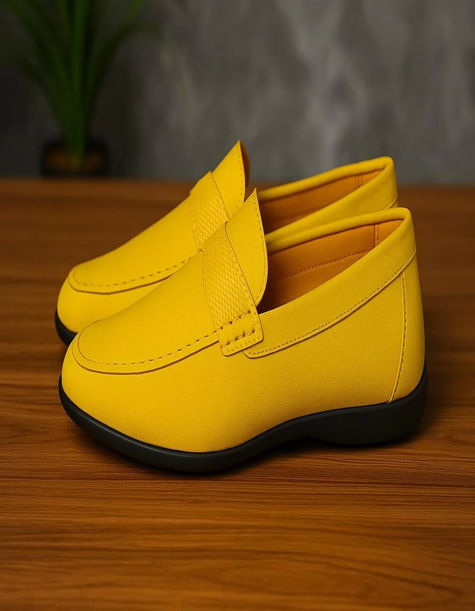 Men's Yellow Suede Loafers – Casual Slip-On Moccasin Driving Shoes - Image 4
