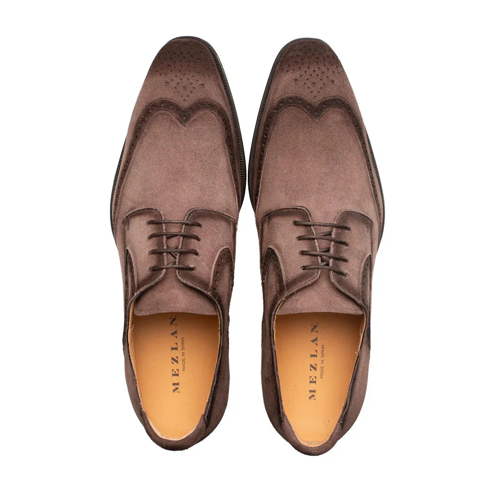 Mezlan Benante Suede Wing Tip Derby - Image 5