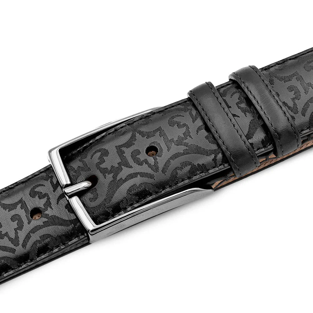 Mezlan Laser-Print Calfskin Belt