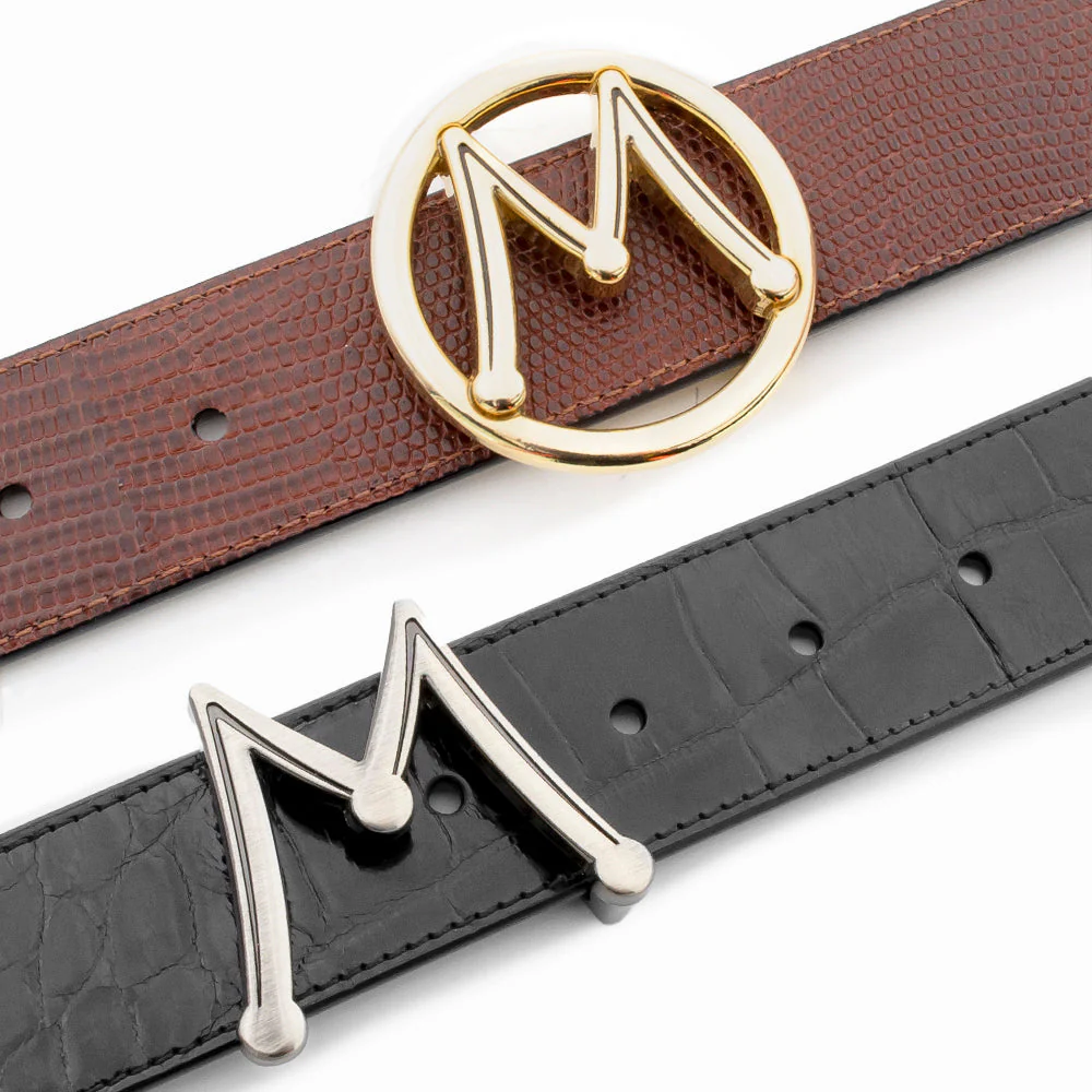 Mezlan Reversible Exotic Strap / Interchangeable Dual Buckles