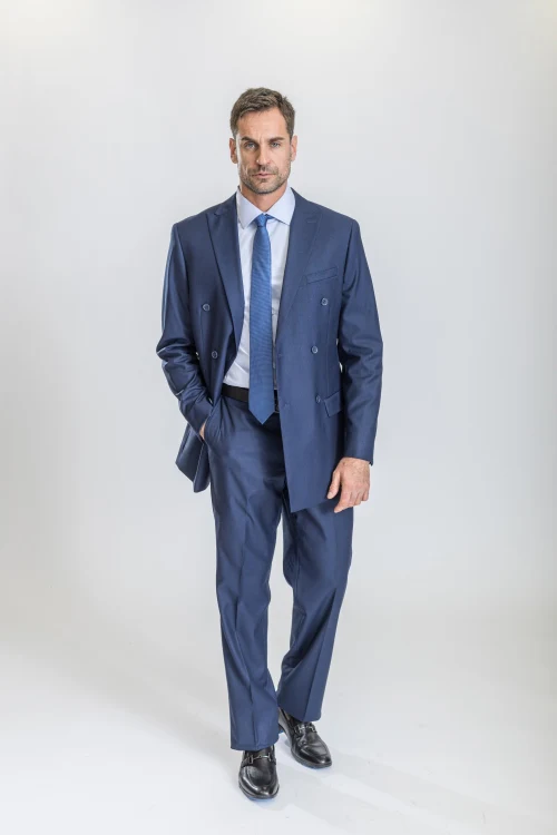 Midnight Blue Caravelli Suit - Designer Caravelli Jacket and Pants - Image 4