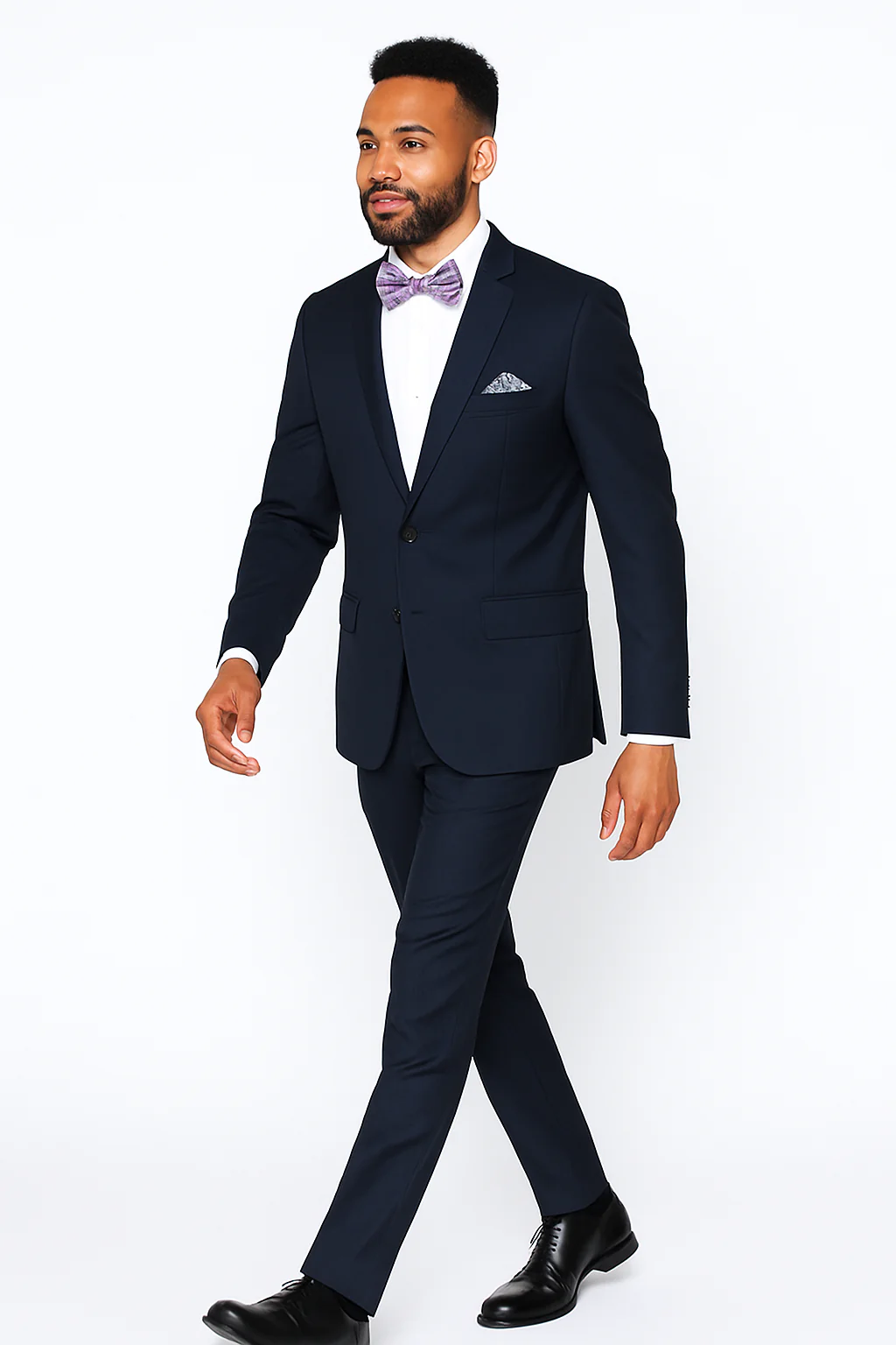 Rossiman Rossi Navy Blue Slim Fit Suit – Peak Lapel Tailored Formalwear for Men - Image 9
