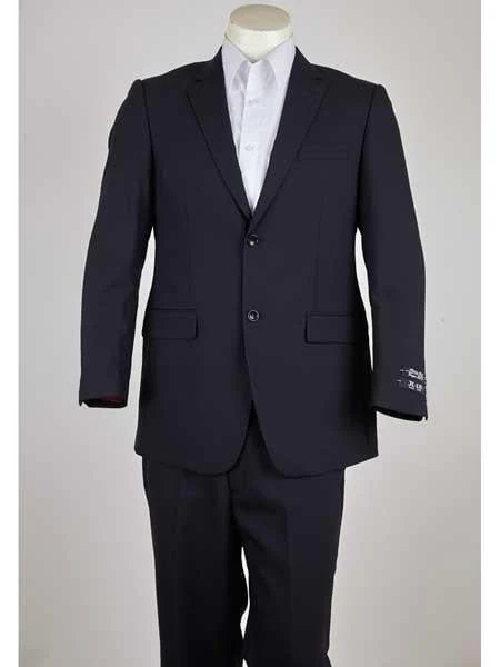 Navy Men's 2 Button Slim Fit Suit - Image 10